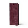 A burgundy flip case for a smartphone is shown against a white background. Produktbild-Vorschau