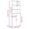 Highboard Betongrau 70x42,5x185 cm Holzwerkstoff Produktbild-Vorschau 9