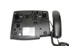 The back of a black telephone handset and base unit, shown against a white background. Produktbild-Vorschau