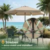 Sekey Rund Gartenschirm 200x200 cm, Kurbel-Sonnenschirm mit Produktbild-Vorschau 7