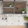 Wandregal 3er Set S-Haken 2 Größen Eisen Holz Regal Produktbild-Vorschau 4