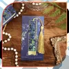 Segnalibro elegante ciondolo a frangia in metallo con fiori Anteprima dell’immagine prodotto 4