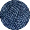A close-up view of a ball of yarn with a mottled blue and gray color pattern. Produktbild-Vorschau