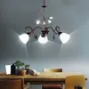 3-světelná závěsná lampa s dekorem listů, bílé skleněné Náhled obrázku produktu 10
