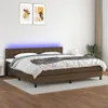 Boxspringbett mit Matratze & LED Dunkelbraun 200x200 cm Produktbild-Vorschau 2