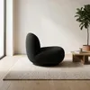 Loungesessel Emma aus Teddy Bouclé drehbar - Schwarz Produktbild-Vorschau 7