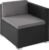 Salon en rotin Lignano avec fauteuil - noir Voir les images du produit 8