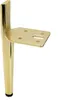 A single golden furniture leg with a mounting plate is shown against a white background. Produktbild-Vorschau