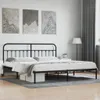 The Living Store Bettgestell mit Kopfteil Metall Schwarz Produktbild-Vorschau 1