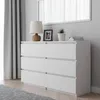 Kommode Schubladenkommode Weiß 100 cm mit 6 Schubladen Produktbild-Vorschau 4