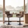 home24 Barstuhl - 2er-Set - Höhenverstellbar - Cord / Eisen Produktbild-Vorschau 3