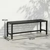 Gartenbank 2-Sitzer Stahl verzinkt, 117x36x44 cm, Schwarz, Produktbild-Vorschau 5