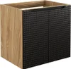 Waschtisch 60 cm in Eiche mit schwarz, LONDON-56-BLACK, mit Produktbild-Vorschau 3