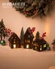Set aus 3 LED-Laternen in Hausform LED-Teelichthalter Deko Produktbild-Vorschau 6