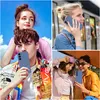 A collage of four images showing people using phone cases. Produktbild-Vorschau