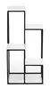 Howhomely Escalier à fleurs 4 étagères noir et blanc 70 cm Voir les images du produit 4
