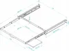19" Pull-out shelf for keyboard and mouse, 350mm, Gray Náhled obrázku produktu 2