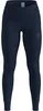 Dunkelblaue Odlo Active Warm Base Layer Tights mit elastischem Bund und Logo auf dem Oberschenkel Produktbild-Vorschau
