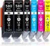 A set of six printer ink cartridges arranged in a row against a white background. Produktbild-Vorschau