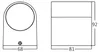 Braytron LED wandlamp, buiten, antraciet, rond, GU10, Productafbeelding-voorbeeld 5