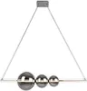 A modern LED pendant light with three glass spheres. Produktbild-Vorschau