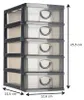 myslící organizátor s 5 zásuvkami, 13 x 16 x 26 cm, šedá Náhled obrázku produktu 10