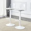 2er-Set Barhocker Weiß & Transparent, Höhenverstellbar Produktbild-Vorschau 2