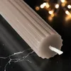 Echtwachs Stabkerzen geriffelt 8er Pack - braun - Festtags Produktbild-Vorschau 3