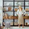 Pouf en velours Relaxdays avec espace de rangement, rond, Voir les images du produit 3