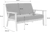 sweeek - 2-Sitzer-Banksofa mit Cord-Bezug, Holzfüße - Produktbild-Vorschau 7
