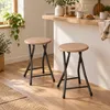 Urban Living Hocker - Metall/Holz - D30 x 45 cm - klappbar Produktbild-Vorschau 5