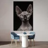 MuchoWow® Poster Katze - Sphynx - Schwarz 120x180 cm - Produktbild-Vorschau 5