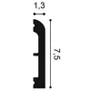 Battiscopa a pavimento Orac Decor AXXENT SX183-RAL9003 Anteprima dell’immagine prodotto 3
