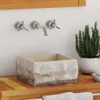 vidaXL Lavabo crema 30x30x13 cm marmo Anteprima dell’immagine prodotto 10