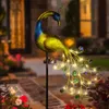 Lampada Solare A Forma Di Pavone – Decorazione Da Giardino Anteprima dell’immagine prodotto 4