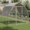 vidaXL Kurník se střechou 2,5x8x2,25 m Pozinkovaná ocel Náhled obrázku produktu 1