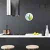 Glasuhr Wanduhr Küchenuhr Echt-Glas 30fi cm Limette Minze Produktbild-Vorschau 3