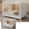 Lit d'enfant Cosmo 60x120 cm avec tiroir et tringle Blanc - Voir les images du produit 1
