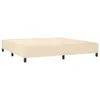 Boxspringbett mit Matratze & LED Creme 200x200 cm Stoff Produktbild-Vorschau 5