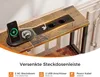 Scrivania Coleshome con cassetti e USB, 140x48cm, luce LED, Anteprima dell’immagine prodotto 4