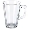 A clear studio shot of a single glass mug on a white background. Voir les images du produit