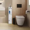 Étagère de salle de bain Porte papier toilette avec porte Voir les images du produit 4