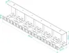 Stolový organizér na vedenie káblov Stalflex 600x120x100 Náhľad obrázku produktu 2