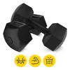 4FIZJO Bitumen Kurzhanteln Set 2 x 7 kg, PVC, Hexagon, Produktbild-Vorschau 5