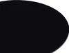 A close-up view of a round, black tabletop. Produktbild-Vorschau