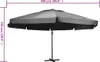 vidaXL Parasol avec mât en aluminium 600 cm Anthracite Voir les images du produit 7