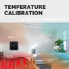 A room with a thermostat on the wall and underfloor heating. Produktbild-Vorschau