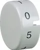 A white dial knob with black numbers and markings. Náhľad obrázku produktu