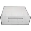 A clear plastic drawer, likely for a freezer or refrigerator, is shown against a white background. Produktbild-Vorschau
