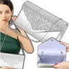 Elegante borsa a tracolla da sera, argento, ecopelle Anteprima dell’immagine prodotto 15